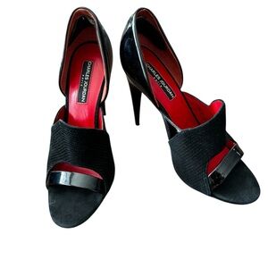 Charles Jourdan Paris India Pumps with Red Lining